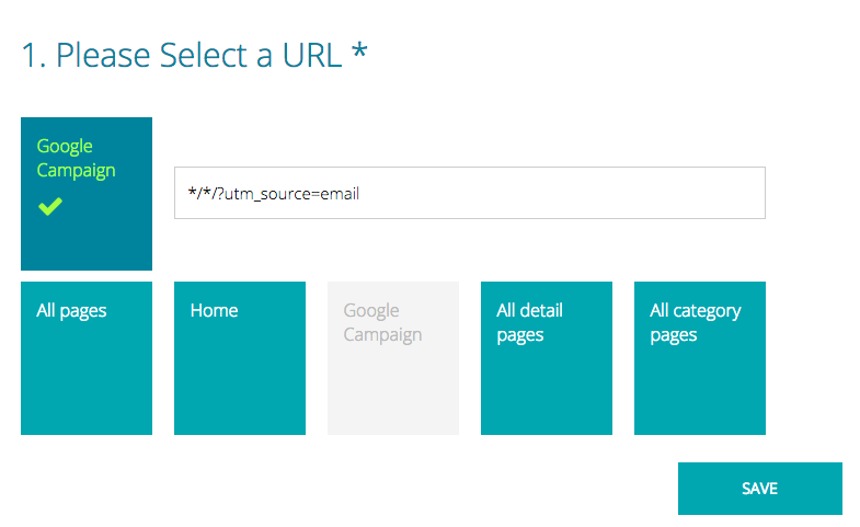 Email Recommendations Google UTM Source Filter