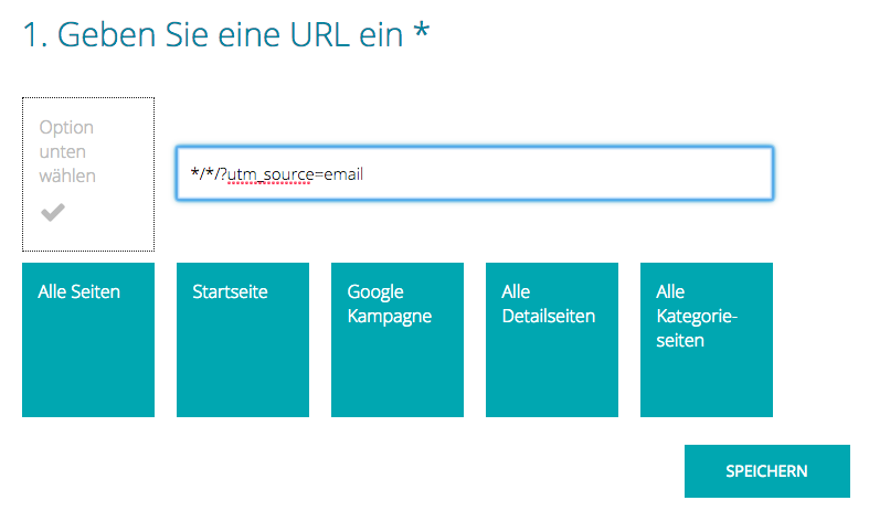 E-Mail Recommendations Google UTM Source Filter