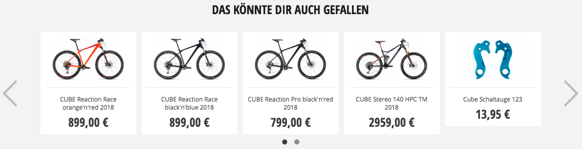 RABE Bike Recommendation Widget Example